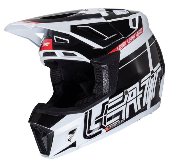 Leatt Kit Moto 7.5 V24 Black/White шлем кроссовый + Velocity 4.5 мотоочки Leatt Kit Moto 7.5 V24 Black/White шлем кроссовый + Velocity 4.5 мотоочки