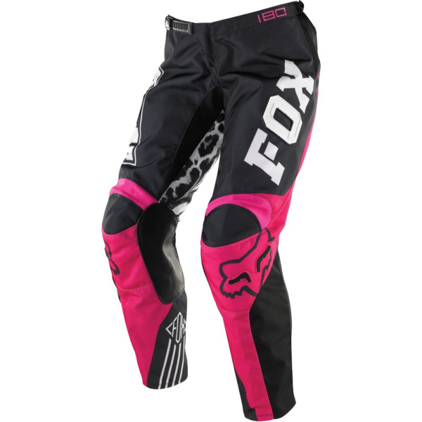 Fox Racing 180 мотоштаны женские, черно-розовый