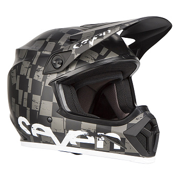 Bell MX-9 Mips Seven Checkmate шлем кроссовый, серо-черный матовый