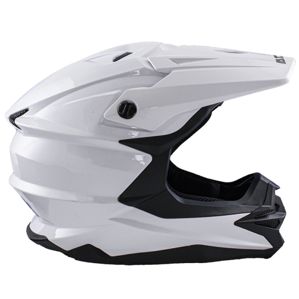 Ataki JK801A Solid шлем кроссовый, белый глянцевый