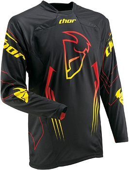 Thor Core Solid джерси, черно-красно-желтый