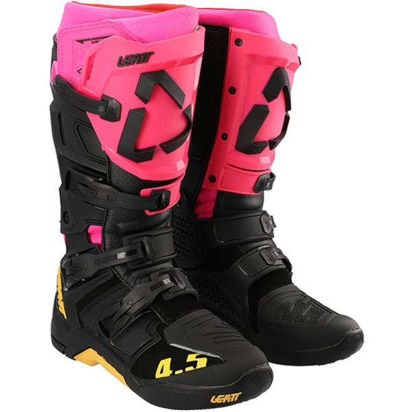 Leatt 4.5 80's мотоботы, розово-черный