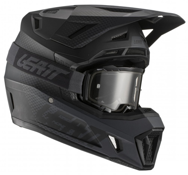 Leatt Kit Moto 7.5 V21 Black шлем кроссовый + Velocity 4.5 мотоочки