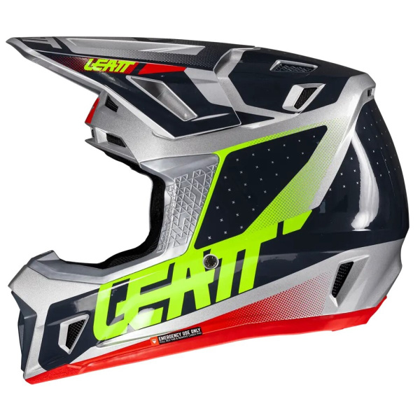 Leatt Kit Moto 7.5 V25 Steel шлем кроссовый + Velocity 4.5 мотоочки