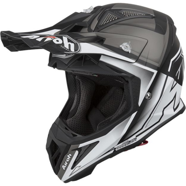 Airoh Aviator 2.2 шлем внедорожный, серо-белый