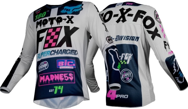Fox Racing 180 Czar Kids 2019 комплект детский, сине-серый