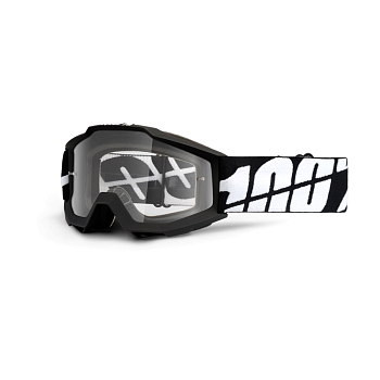 100% Accuri Youth Black Tornado JR,мотоочки детские, черно-белый