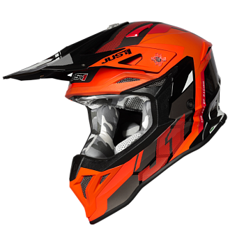Just1 J39 Reactor Fluo Orange-Black шлем кроссовый