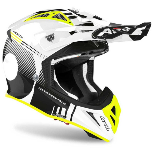 Airoh Aviator Ace Nemesi White Gloss шлем внедорожный