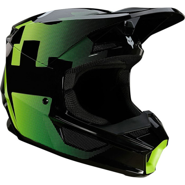 Fox Racing V1 Tayzer Black шлем кроссовый Fox Racing V1 Tayzer Black шлем кроссовый
