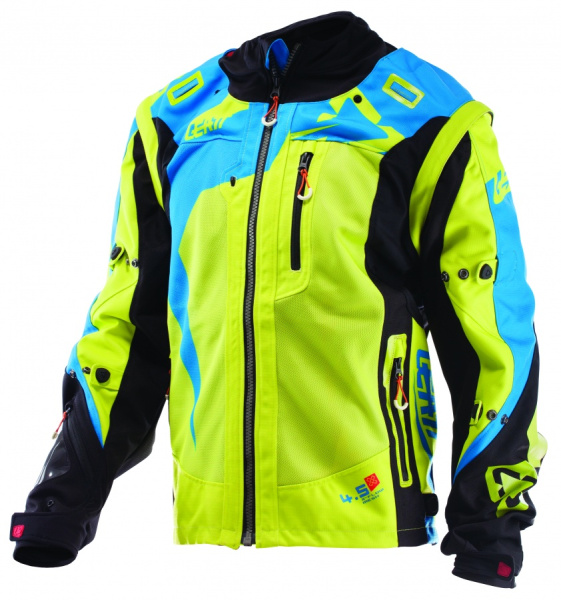 Leatt GPX 4.5 X-Flow мотокуртка эндуро, желто-синий