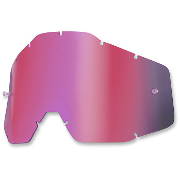 100% Racecraft/Accuri/Strata Anti-Fog Mirror Pink Smoke линза