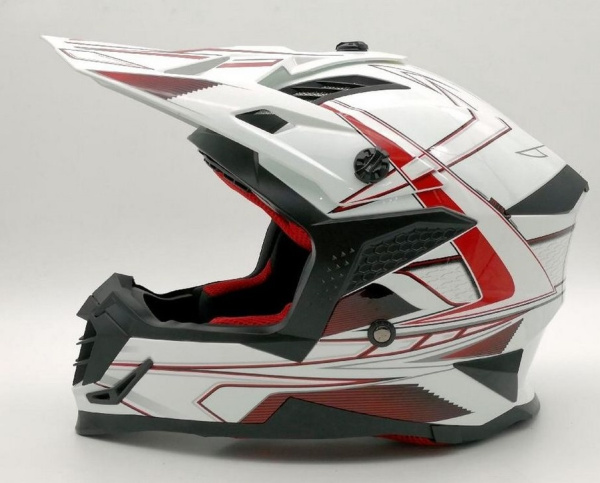 Ataki SC-16 Rift шлем кроссовый, бело-красный