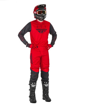 Fly Racing F-16 2021 комплект подростковый, красно-черный Fly Racing F-16 2021 комплект подростковый, красно-черный