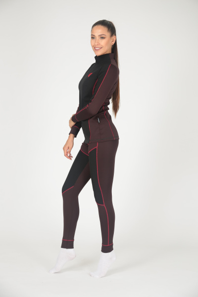 Hyperlook Siberia термобелье зимнее женское, джемпер, коричнево-черный