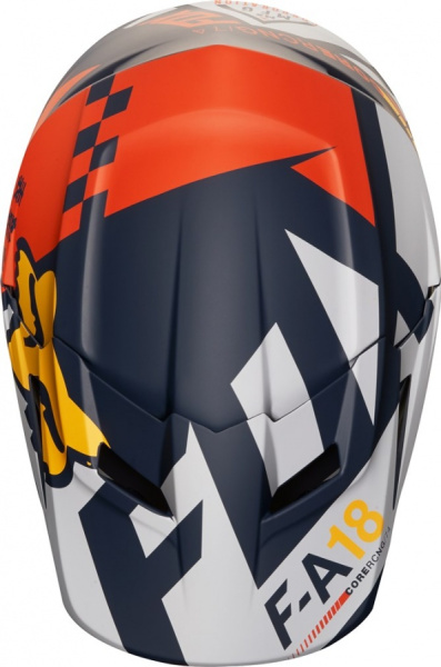 Fox Racing V1 Sayak 2018 шлем кроссовый, черно-оранжево-серый