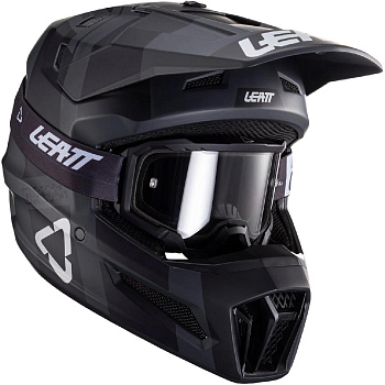 Leatt Kit Moto 3.5 V24 Black шлем кроссовый + Velocity 4.5 мотоочки