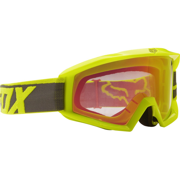 Fox Main Falcon Youth мотоочки детские, желтый, красная линза