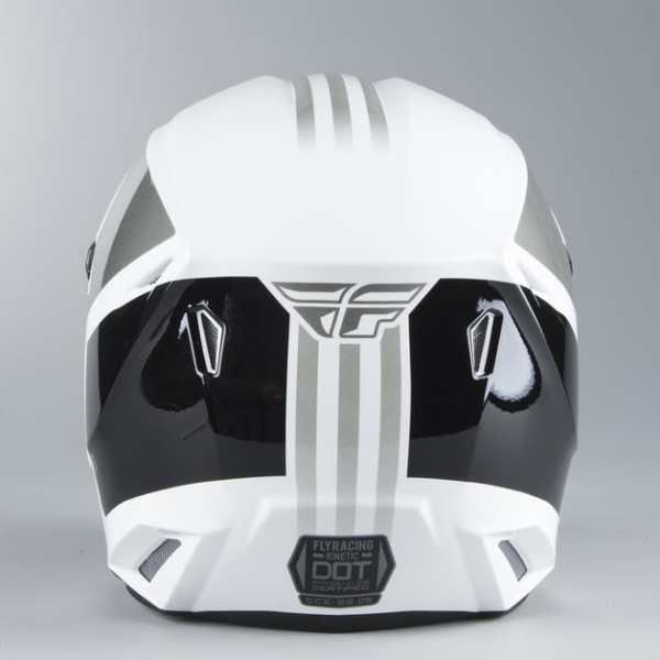 Fly Racing Kinetic K220 2020 шлем кроссовый, бело-серо-черный Fly Racing Kinetic K220 2020 шлем кроссовый, бело-серо-черный