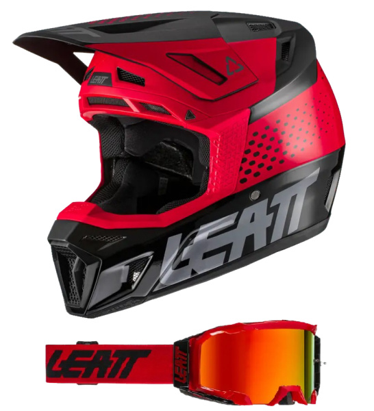 Leatt Kit Moto 8.5 V21 Red шлем кроссовый + Velocity 5.5 мотоочки Leatt Kit Moto 8.5 V21 Red шлем кроссовый + Velocity 5.5 мотоочки