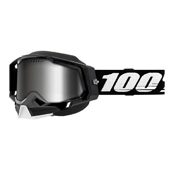 100% Racecraft 2 Snowmobile Black / Mirror Silver Lens очки снегоходные