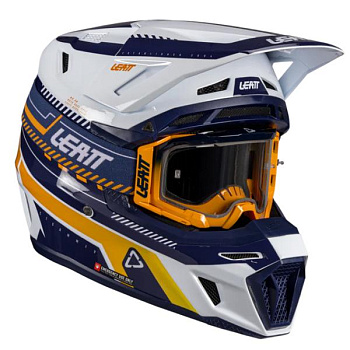 Leatt Kit Moto 8.5 V26 Orange шлем кроссовый + Velocity 5.5 мотоочки