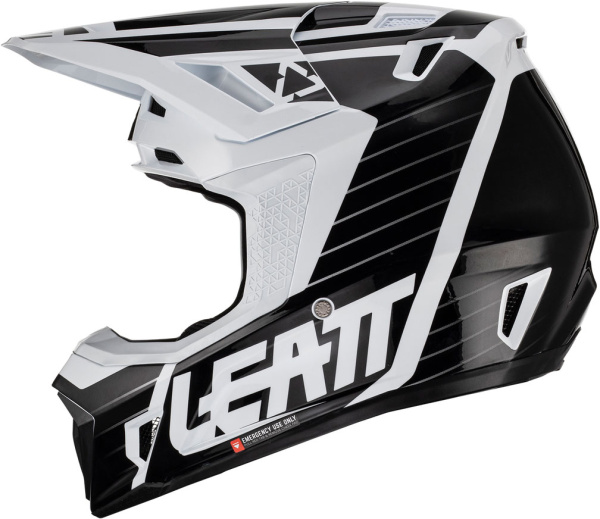 Leatt Kit Moto 7.5 V23 White шлем кроссовый + Velocity 4.5 мотоочки