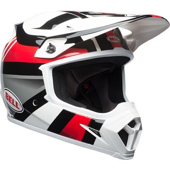 Bell MX-9 Mips Marauder шлем кроссовый, бело-черно-красный
