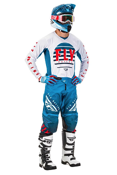 Fly Racing Kinetic K220 2020 комплект, бело-сине-красный Fly Racing Kinetic K220 2020 комплект, бело-сине-красный
