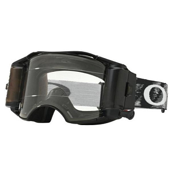 Oakley Airbrake (Roll-Off) Solid мотоочки черный, прозрачная линза (57-989)