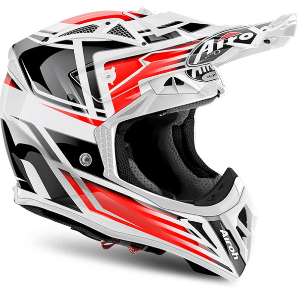 Airoh Aviator 2.2 Restyle Red шлем внедорожный, черно-бело-красный