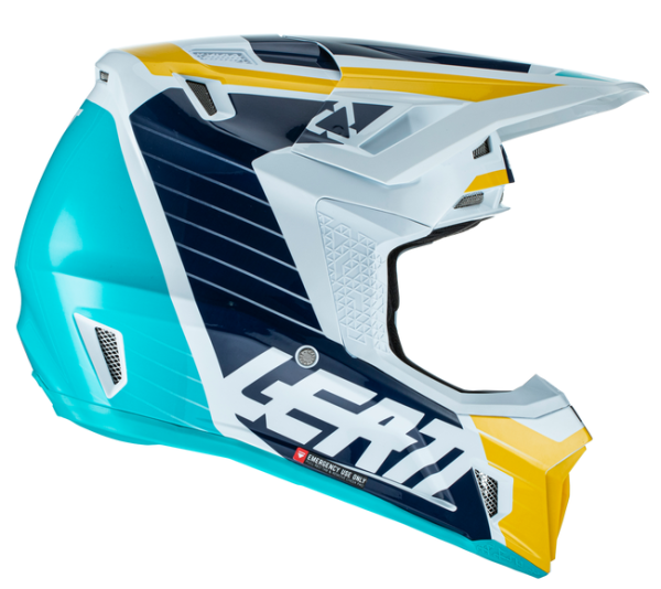 Leatt Kit Moto 7.5 V22 Aqua шлем кроссовый + Velocity 4.5 мотоочки