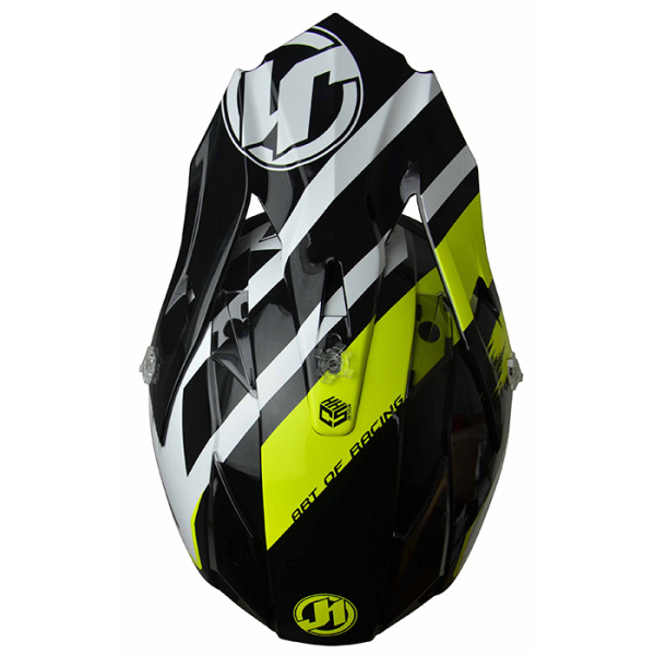 Just1 J32 PRO Kick шлем кроссовый, бело-желто-черный