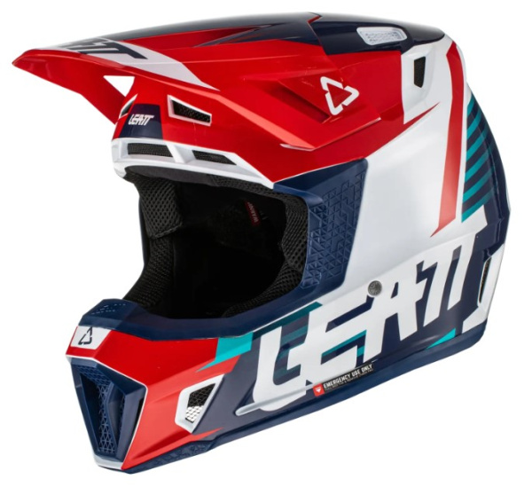 Leatt Kit Moto 7.5 V22 Royal шлем кроссовый + Velocity 4.5 мотоочки