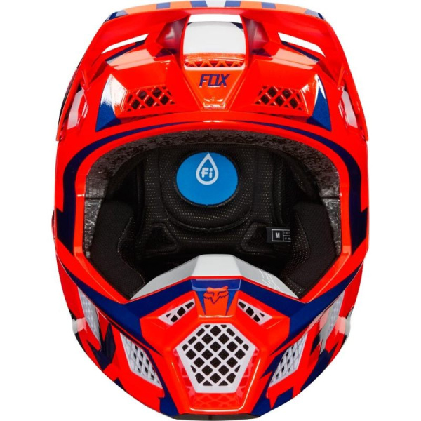 Fox Racing V3 Idol Orange/Blue шлем кроссовый