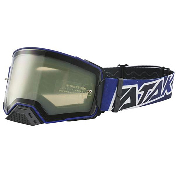 Ataki Prime мотоочки, синий, двойная магнитная прозрачная линза Ataki Prime мотоочки, синий, двойная магнитная прозрачная линза