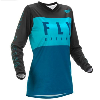 Fly Racing F-16 2022 джерси женская, черно-сине-голубой Fly Racing F-16 2022 джерси женская, черно-сине-голубой