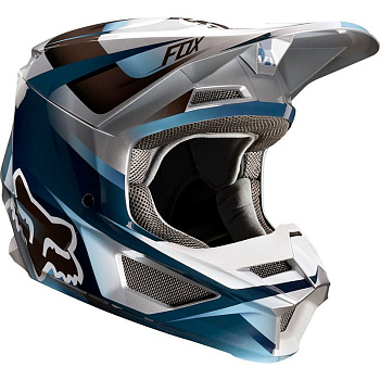 Fox Racing V1 Motif 2019 Youth Blue/Grey шлем подростковый