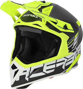 Acerbis Steel Carbon 22-06 Black/Fluo шлем внедорожный