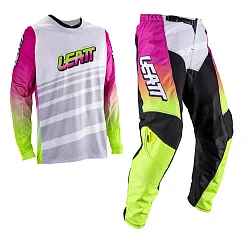 Leatt 3.5 Ride Kit 2026 Retro Pink комплект мотоштаны + джерси, розовый