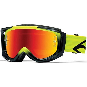 Smith Fuel V.2 Sweat X M Acid, моточки черно-желтый, красная зеркальная линза