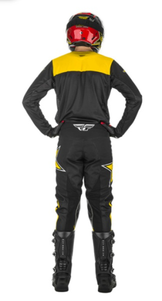 Fly Racing Kinetic Rockstar 2021 комплект, желто-черный Fly Racing Kinetic Rockstar 2021 комплект, желто-черный