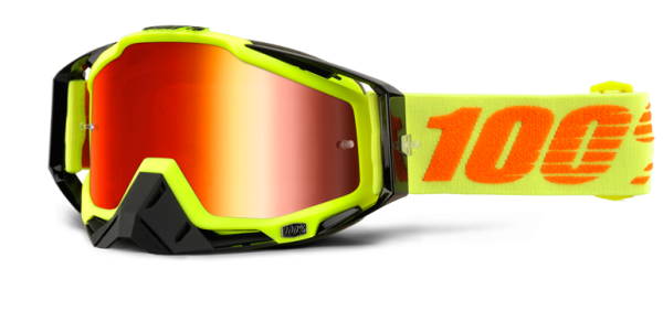 100% Racecraft Attack Yellow Mirror Red Lens мотоочки