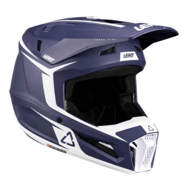 Leatt Kit Moto 3.5 V26 Blue шлем кроссовый + Vizion 3.5 мотоочки