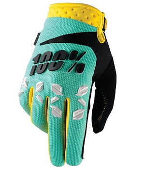100% Airmatic мотоперчатки, зеленый