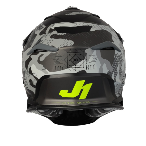 Just1 J39 Kinetic шлем кроссовый, черно-желтый камуфляж Just1 J39 Kinetic шлем кроссовый, черно-желтый камуфляж