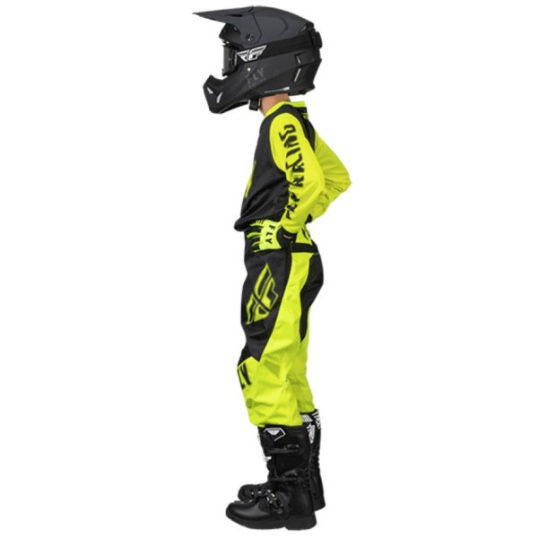 Fly Racing F-16 2023 Black/Hi-Vis комплект подростковый Fly Racing F-16 2023 Black/Hi-Vis комплект подростковый