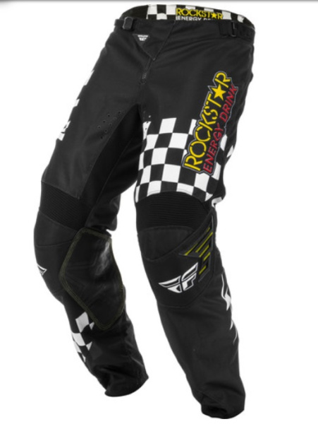 Fly Racing Kinetic Rockstar 2020 мотоштаны, черно-белый Fly Racing Kinetic Rockstar 2020 мотоштаны, черно-белый