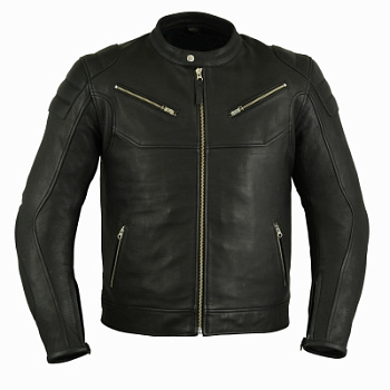 First Heritage CC Мотокуртка мужская, мягкая кожа 1.4мм, черный