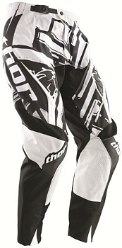 Thor Phase Slab мотоштаны кросс, черно-белый